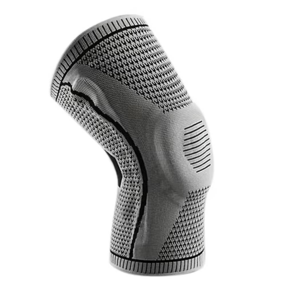 膝サポーター 滑り止め サポート 半月板 スポーツ用 ランニング 登山 膝安定 通気性  グレーL