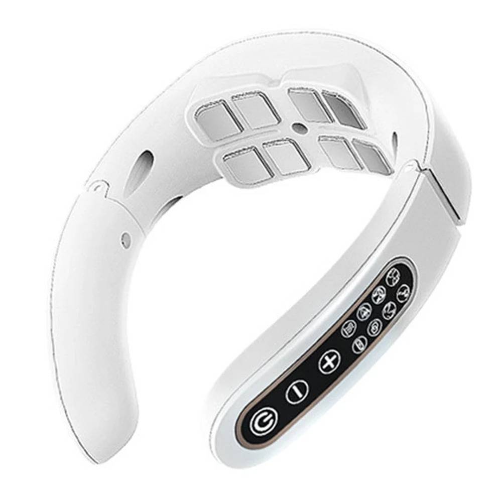 ネックマッサージャー 15段階振動 6モード USB充電 軽量 携帯用 リラックスグッズ 