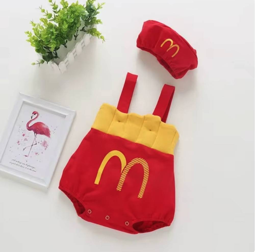 マクドナルド ベビー 服 ベビー用品 Mマーク ロンパース 新生児 幼児 男の子 女の子   L