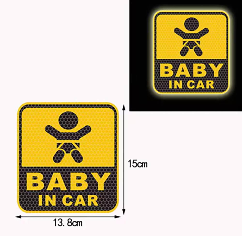 車 リア 反射 英語 赤ちゃん デカール カーステッカー Baby in car 赤ちゃん