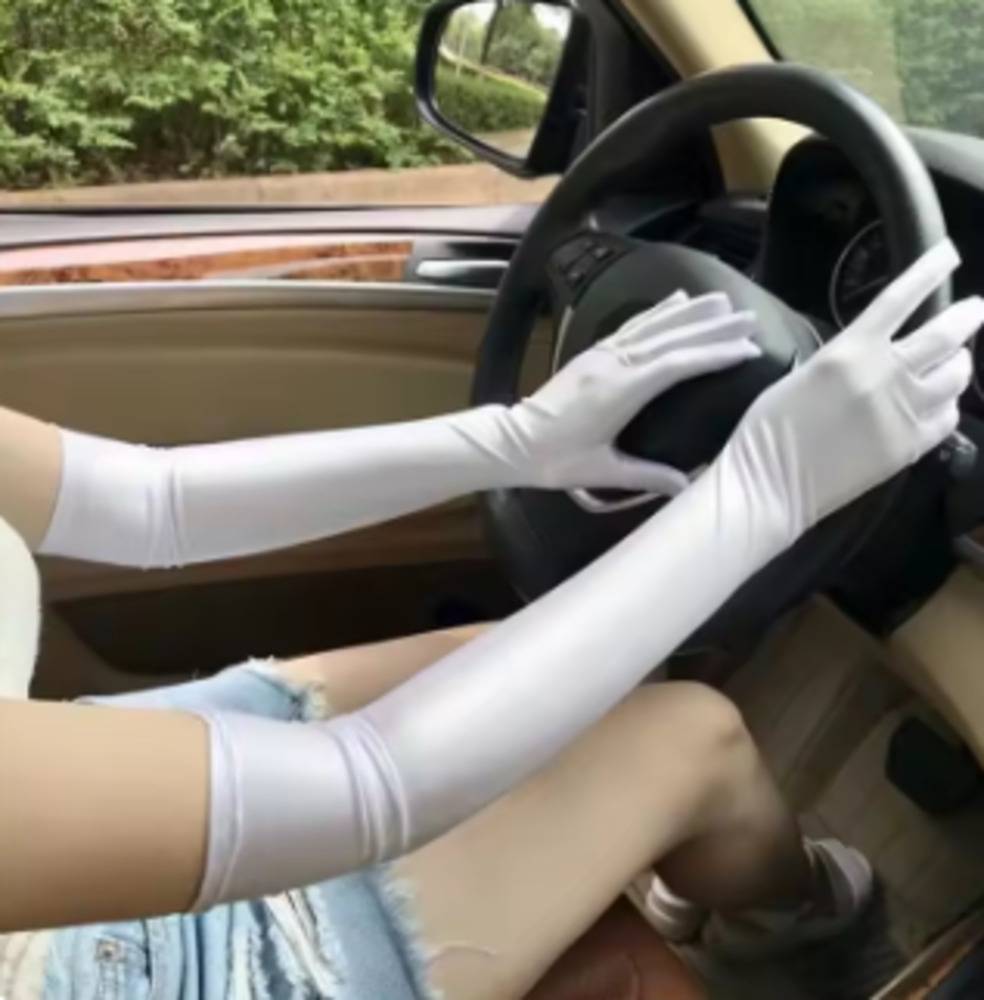 手袋 アームガード 女性 レディース 紫外線 日除け 日焼け対策 日焼け防止 ステージ 衣装 長い ホワイト