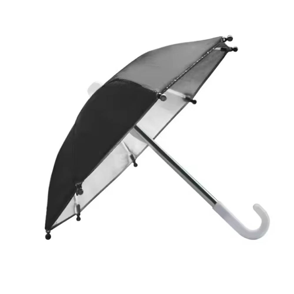 スマホ ミラー 雨除け バイク オートバイ 自転車 ホルダー ツーリング ミニ傘 パラソル 便利 黒