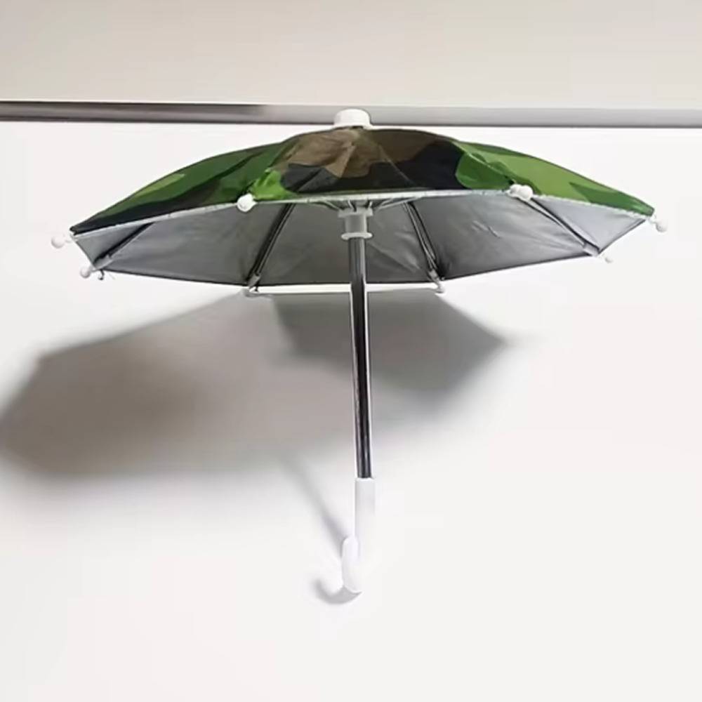 スマホ ミラー 雨除け バイク オートバイ 自転車 ホルダー ツーリング ミニ傘 パラソル 便利 迷彩