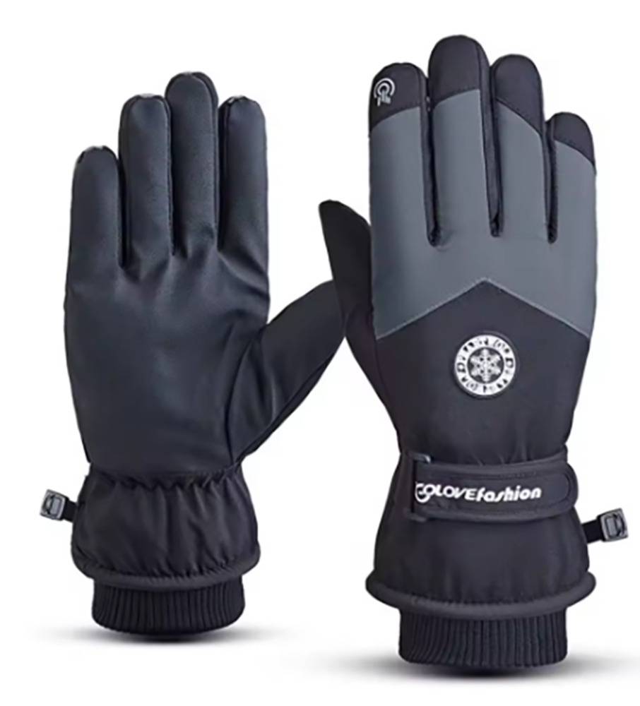 手袋 グローブ バイク レディース 防水 作業用 通勤 自転車 防寒 保温 厚手 防風  黒