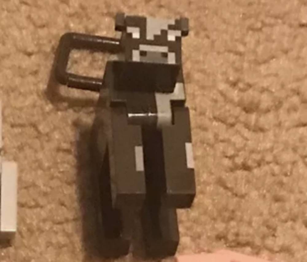 キーホルダー マインクラフト ドット ゲーム ブロック フィギュア キャラクター おもちゃ ウシ