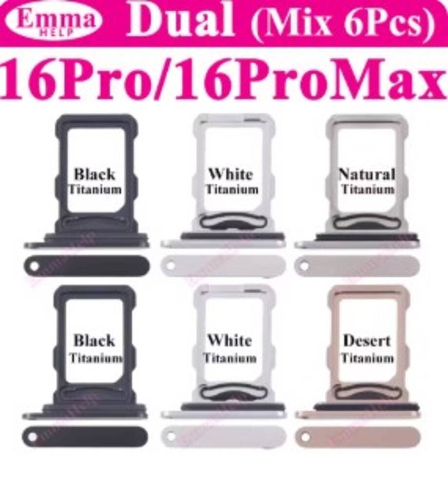 SIMカード SIMトレイ 6個入り iPhone 16 プロマックス デュアル カードスロット 16Pro 16ProMax