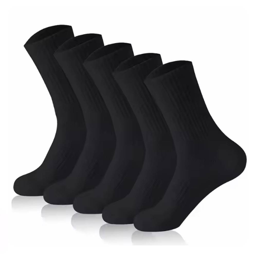 靴下 ソックス メンズ レディース 抗菌 通気性 吸汗 防臭 スポーツ 伸縮性 ５足セット 黒