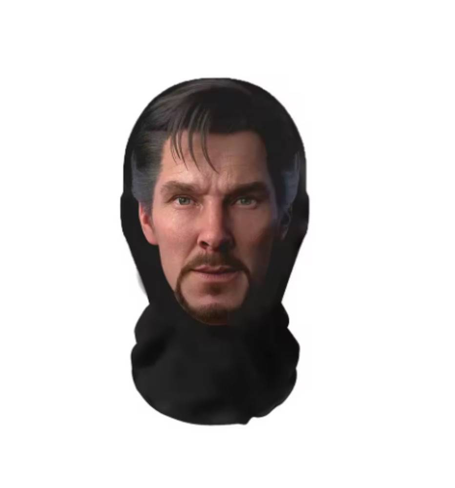 面白い 3D プリント リアル フェイスマスク メッシュ フルフェイス 男性 女性 コスプレ ベネディクト・カンバーバッチ