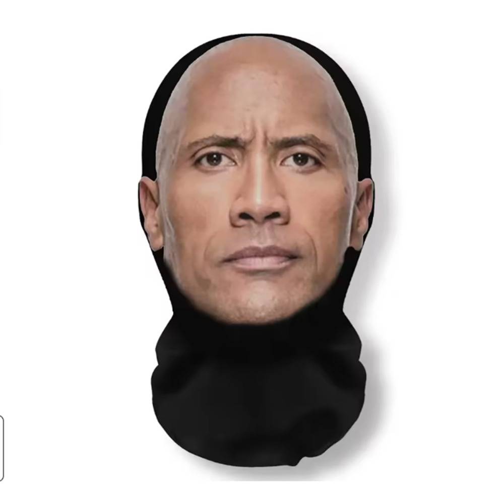 面白い3D フェイス プリントマスク 仮面 メッシュ コスプレ 被り物  ドウェイン・ジョンソン