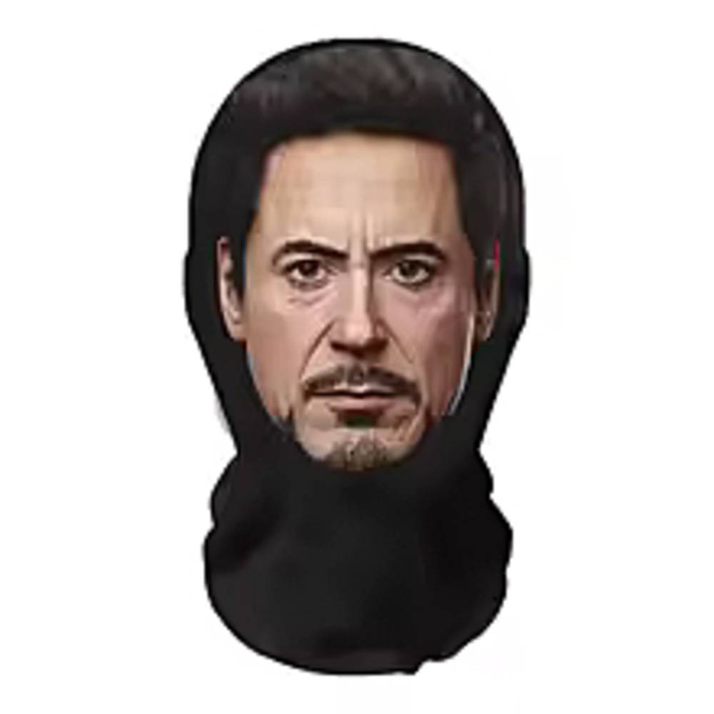 面白い3D フェイス プリントマスク 仮面 メッシュ 通気性 コスプレ 被り物 ロバートダウニーjr