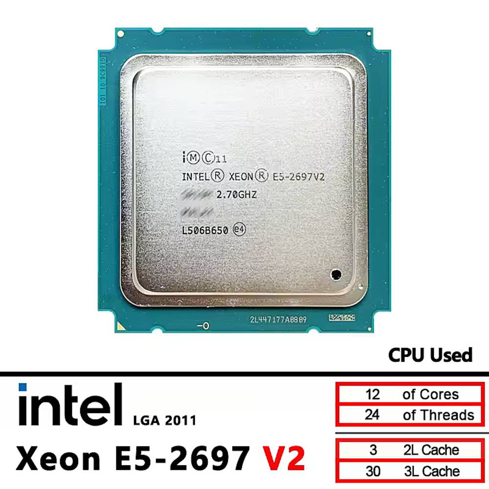 Intel Xeon E5-2697 v2 12コア24スレッド LGA2011 サーバーCPU