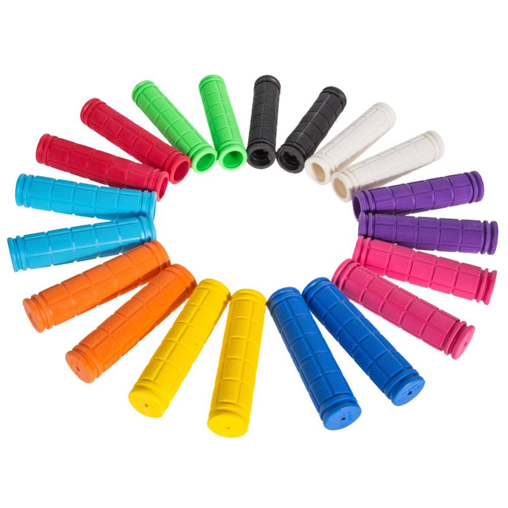 自転車 グリップ ソフトラバー アウトドア スポーツ コルク BMX MTB サイ  ブラック