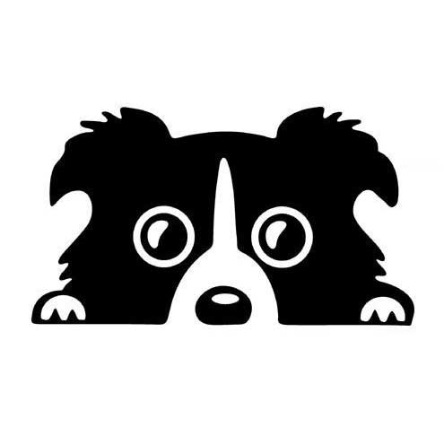 車用ステッカー 犬 14*8センチ ボーダーコリー犬 リア ペット 車のステッカー