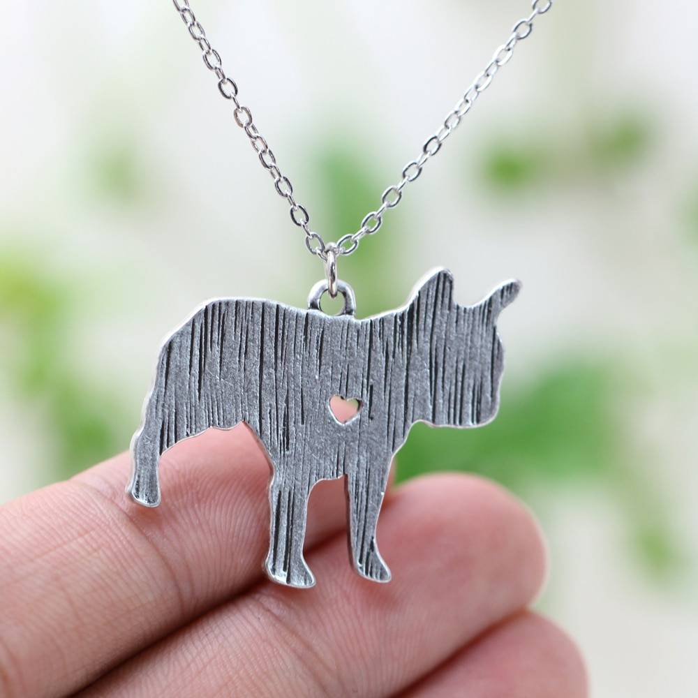 フレンチブルドッグ ネックレス ペンダント 犬 ペット アクセサリー プレゼント アンティークシルバー｜アンティークシルバー
