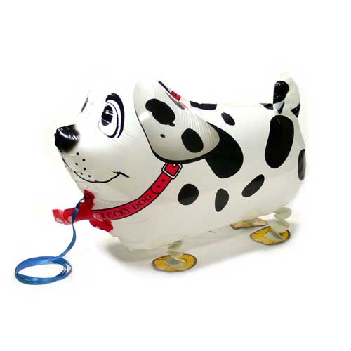 動物 風船  アニマル バルーン かわいい 誕生日 キッズ ペット 子ども 白｜斑点のある犬白