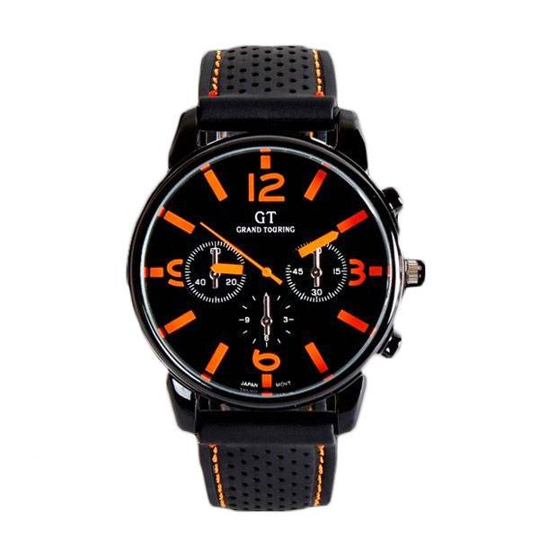 メンズ 腕時計 デジタル ウォッチ レーシングデザイン クォーツ ミリタリー  ギフト オレンジ