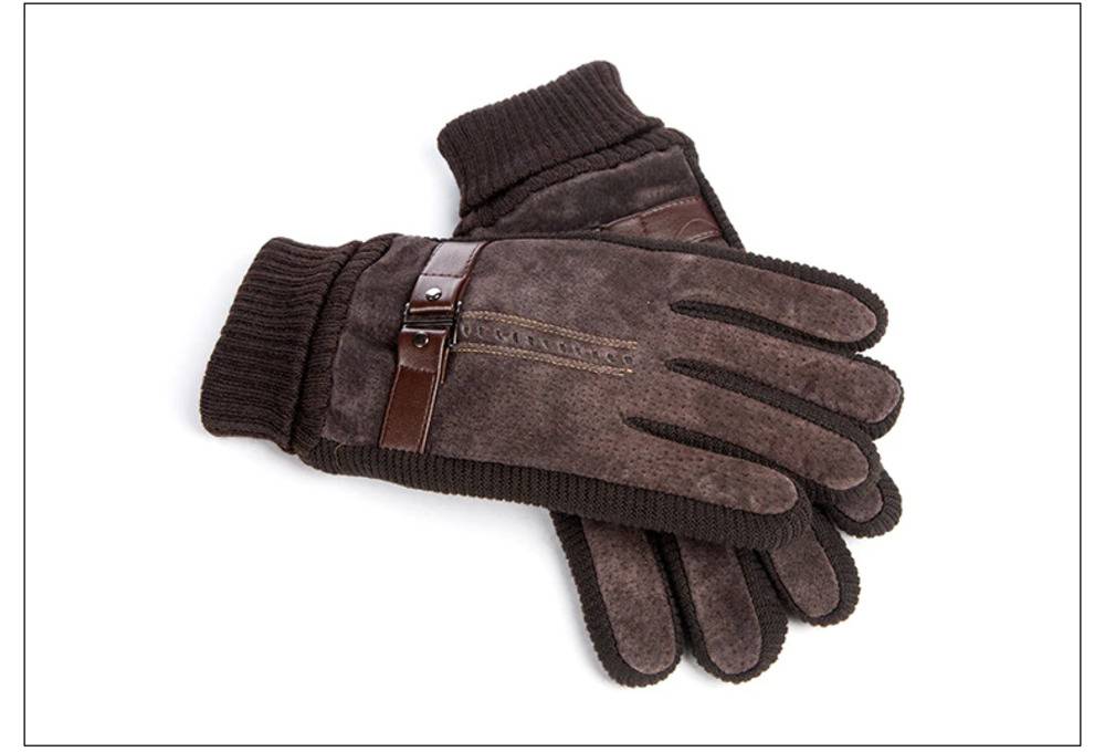 メンズ スウェード リブ編み 革手袋 グローブ タッチスクリーン対  G033コーヒー-XXL｜G033コーヒー-XXL - 画像2