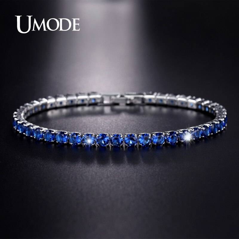 UMODE ブレスレット ファッション ジュエリー レディース アクセサリー  サファイアカラー19 CM｜サファイアカラー19 CM - 画像2