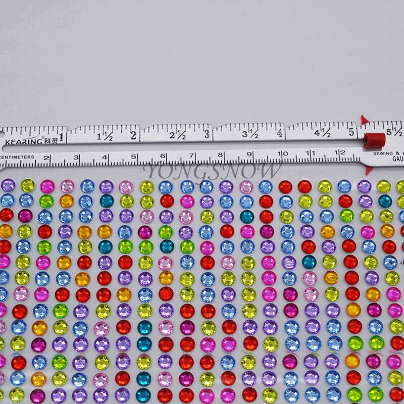 クリスタルステッカー シール 5mm ラインストーン DIY デコレーション スマホ かわいい マルチカラー｜マルチカラー - 画像2