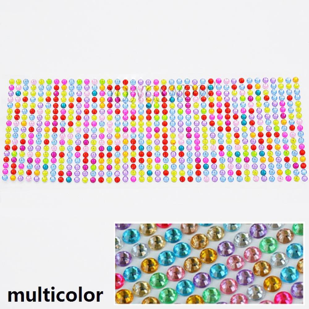 クリスタルステッカー シール 5mm ラインストーン DIY デコレーション スマホ かわいい マルチカラー｜マルチカラー - 画像7