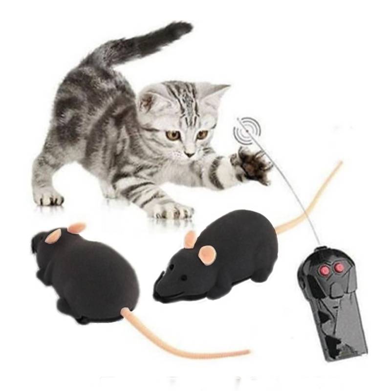 Cat toy, wireless remote control mouse, rat, cat, pet｜Black, Beige - 画像2