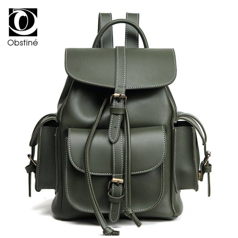 レディース リュックサック バックパック 20L未満 小型 3色展開 通勤通学カジュアル 緑｜緑 - 画像6