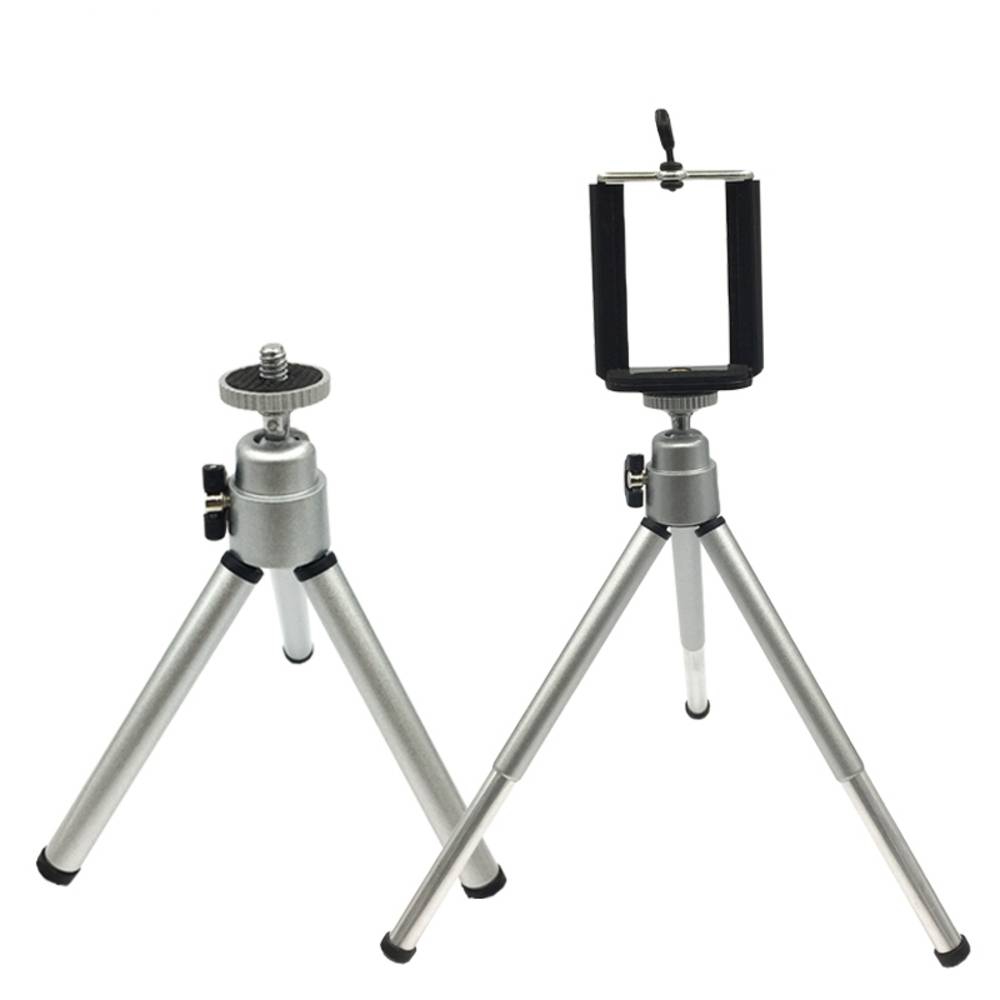 ミニ三脚 スタンド スマホ カメラ ホルダー ポータブル iPhone サムスン   シルバー｜シルバー - 画像4