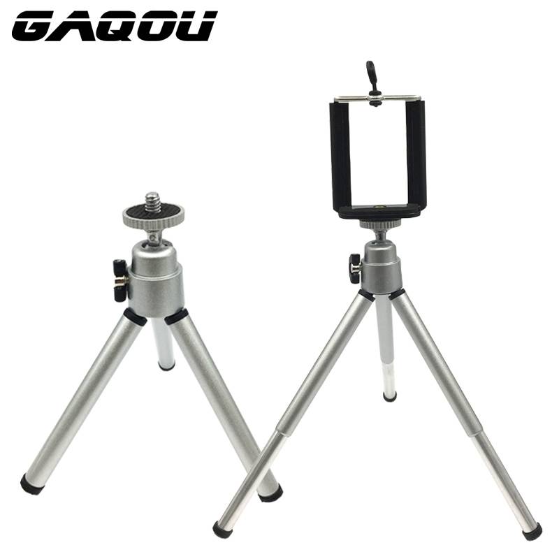 ミニ三脚 スタンド スマホ カメラ ホルダー ポータブル iPhone サムスン   シルバー