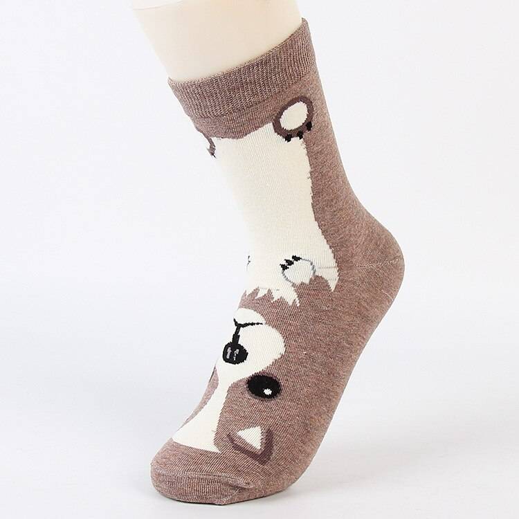 靴下 ソックス 犬 ドッグプリント かわいい コーギー おしゃれ レディースメンズ ユニセックス ウェールズコーギーロング