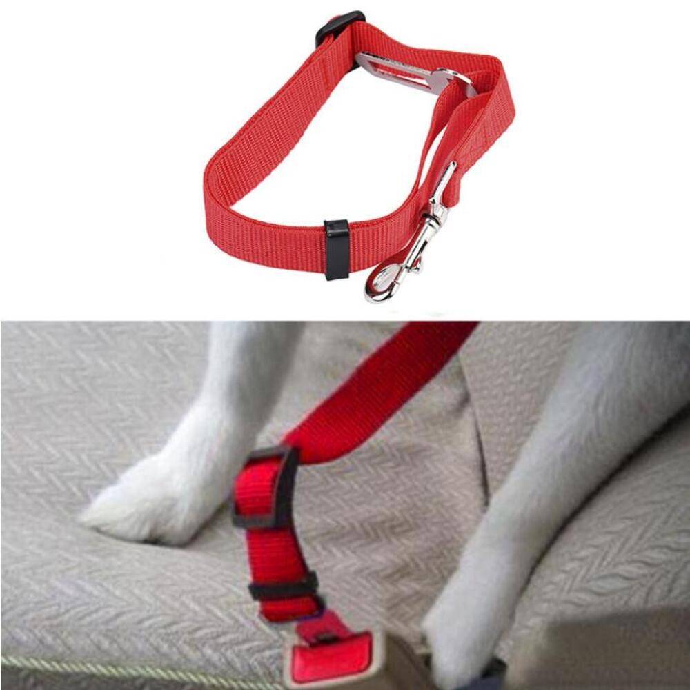 Dog Seat Belt Pet Cat Dog Safety Vehicle Car Seat Belt Dog Harness Red-XS｜Red-XS - 画像2