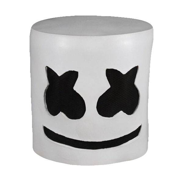 ハロウィン 覆面DJマシュメロ コスプレ 被り物 マシュマロ ホワイトマスク DJ マシュメロ コスチューム パーティ Marshmello 仮装 - 画像1