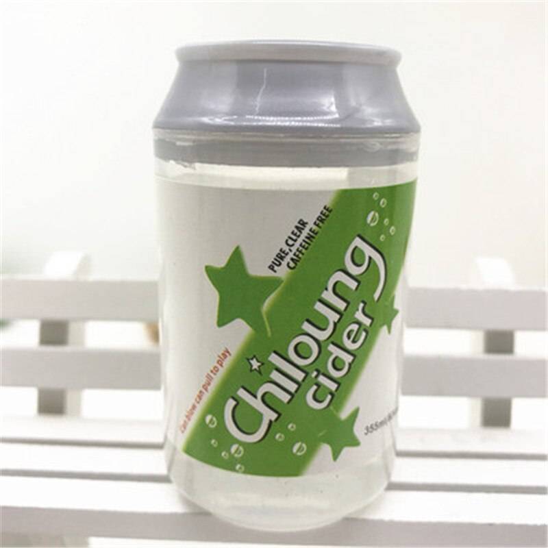 スライム ギフト おもちゃ キラキラ ふわふわ バブル 粘土 ドリンク缶風 クリスタルスライム 透明