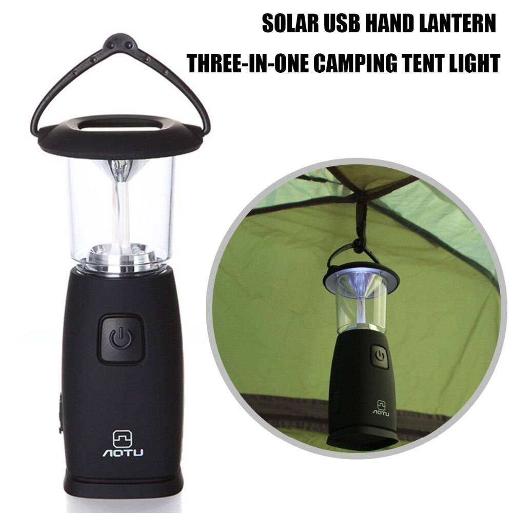 LED ランプ ランタン ポータブル ソーラー ライト 吊り下げ式 テント アウトドア 懐中電灯 ブラック｜ブラック - 画像4