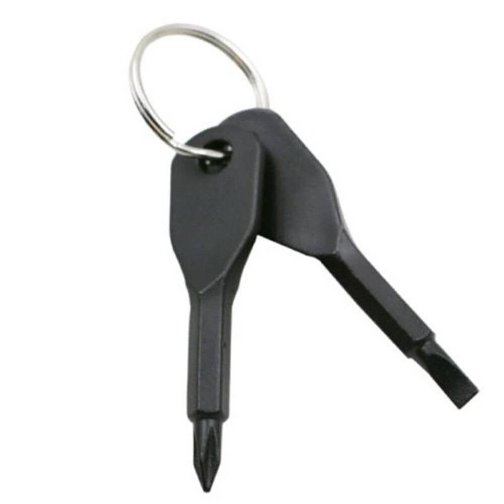 Driver Keychain Stainless Steel Pocket Outdoor Tool EDC Keyring Repair 2pcs - 画像4