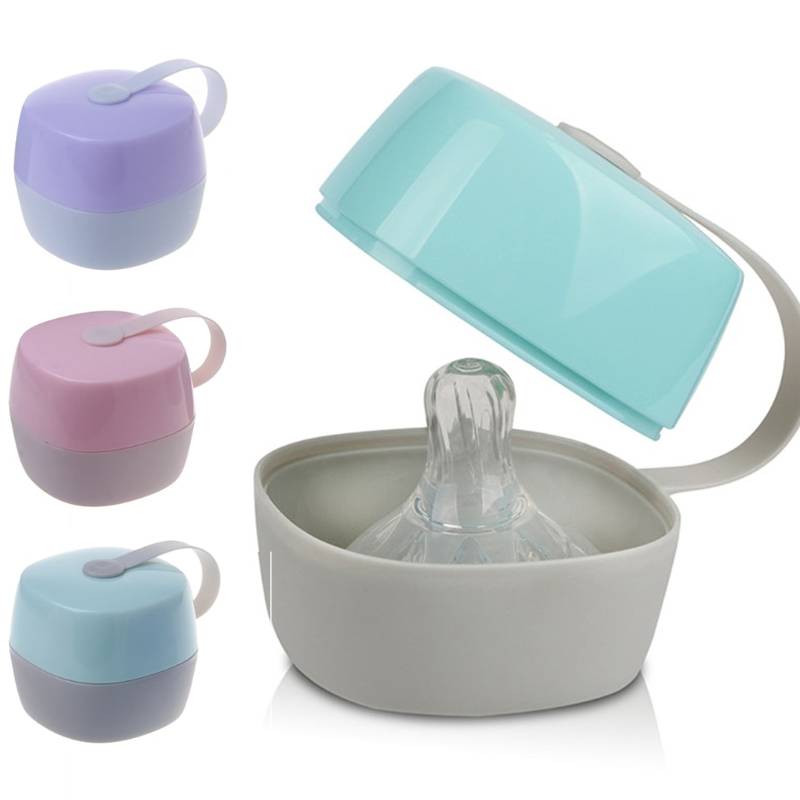 おしゃぶりケース ポータブル ベビー おしゃぶり クレードルケースホルダー トラベル 収納ボックス  緑｜緑 - 画像3