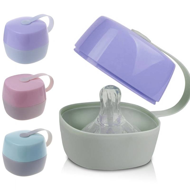 おしゃぶりケース ポータブル ベビー おしゃぶり クレードルケースホルダー トラベル 収納ボックス  紫｜紫 - 画像2