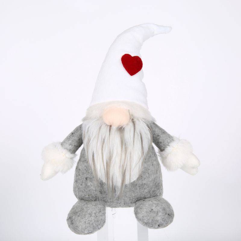 クリスマスデコレーション スウェーデンサンタ ぬいぐるみ 手作り エルフドワー 北欧 グレー