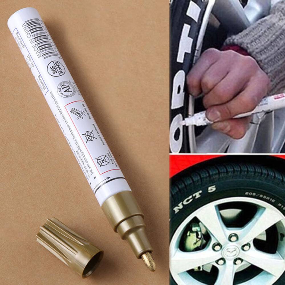 タイヤ カー アップ タッチ ペン 修理 ペイント マーカー スクラッチ   シルバー