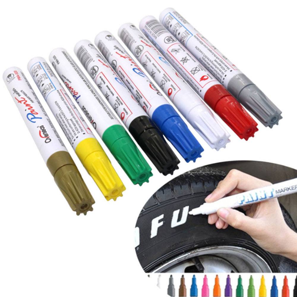 Multi-color tire marker set, car touch-up pen, repair paint, 12-piece set｜12-piece set - 画像2