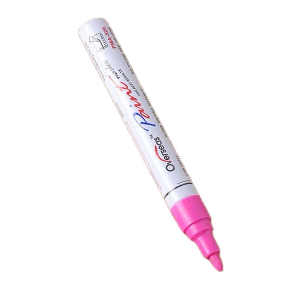 マーカー タイヤ タッチアップ ペイント ペン スクラッチ 修理 車 バイク  ピンク｜ピンク - 画像3