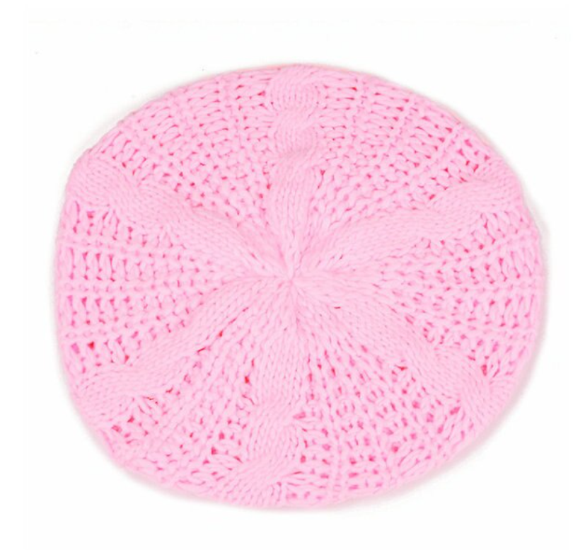 Beanie Hat, Knitted Hat, Hand-knitted Cap, Winter, Women's, Spring, Y2k, Stylish, Light Pink｜Light pink - 画像2