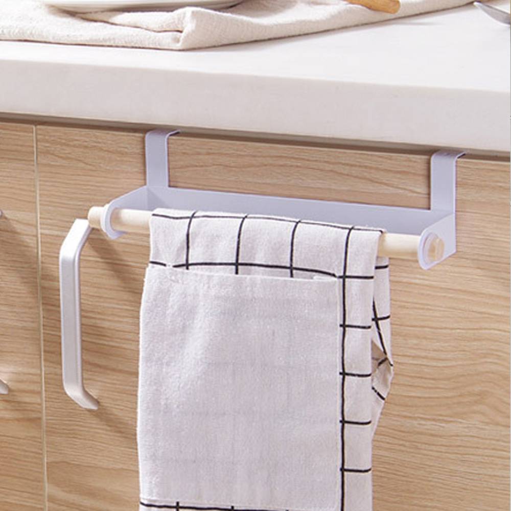 ドア ホルダー キッチン オーバー 木製 アート トイレ タオル 収納ホルダー 引  白フック｜白フック - 画像2
