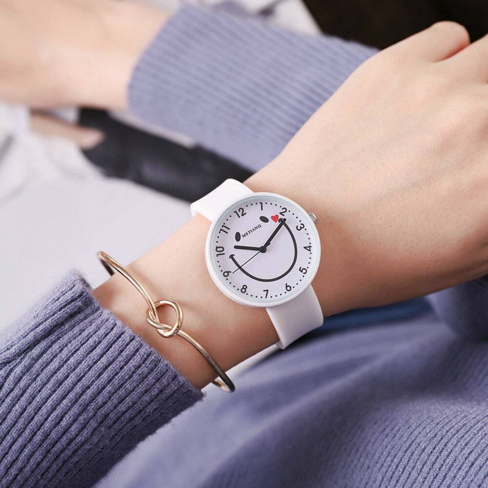Women's Children's Watch, Waterproof, Smile, Kids Watch, White｜White - 画像5