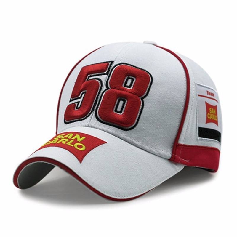 moto gp イタリアン レーサー 58 Simoncelli sancarlo シモンチェリ ベース ボール キャップ 野球帽 帽子 スポーツ プリント ロゴ テキスト 刺繡 デザイン カジュアル ソリッド ハット 男性 女性 スナップバック アウトド