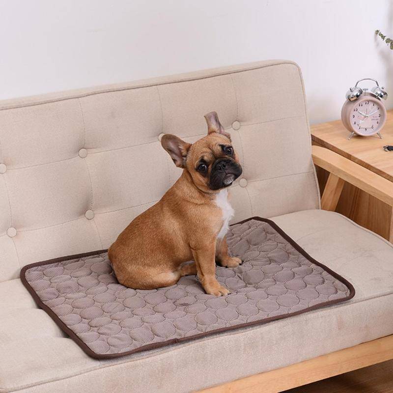 Pet supplies Mesh cross-pattern coffee mat for dogs and cats Cooling mat Heatstroke prevention XL 100x70cm｜XL 100x70 cm - 画像2