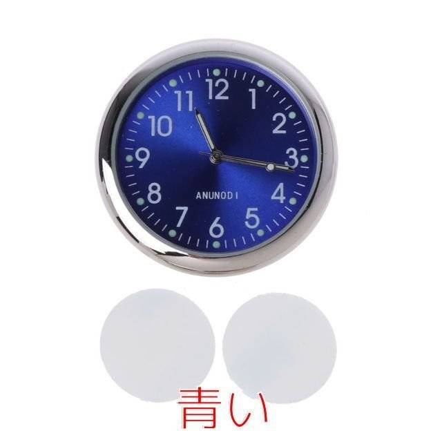 Car analog clock, electronic clock, dashboard car clock, stick, SUV car, night light, blue｜Blue - 画像2
