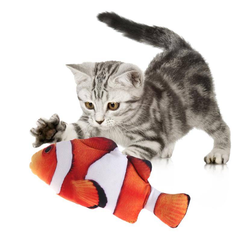Cat toy, fish, plush, cat teaser, pet, fish, cat, cute, orange, anemone｜Sea anemone - 画像2