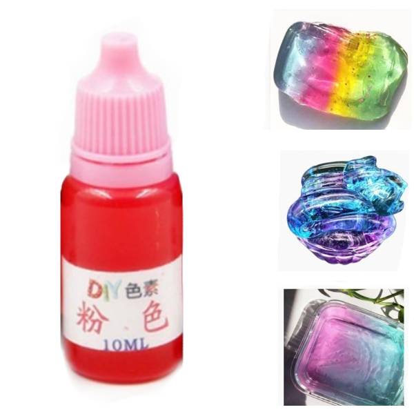 Slime dye, DIY gel, pink, 10ml, compatible with resin UV resin, slime｜Pink - 画像3