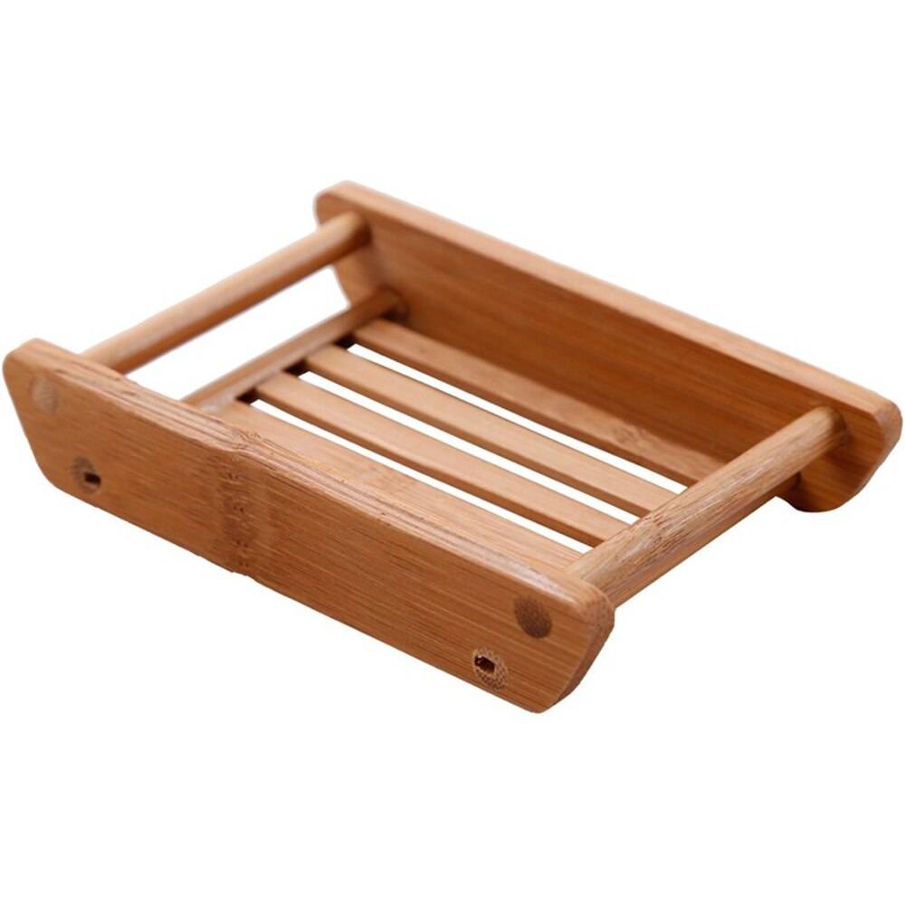 Bamboo soap dish with slots, soap holder, bathroom, soap tray, sink, kitchen｜C - 画像3