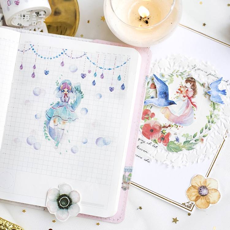 マスキングテープ 鳥 スクラップブッキング 手紙 学生  女の子 かわいい おしゃれ 